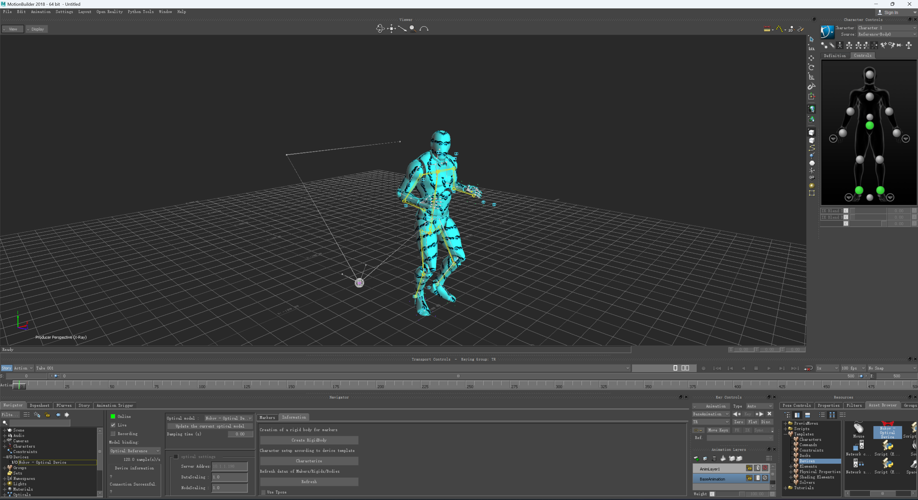 Let the human skeleton data drive then model